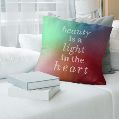 ArtVerse Beauty Inspirational Quote Pillow