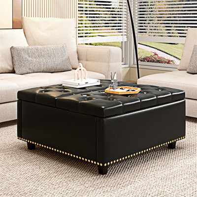 Latitude Run Upholstered Footstool With Storage