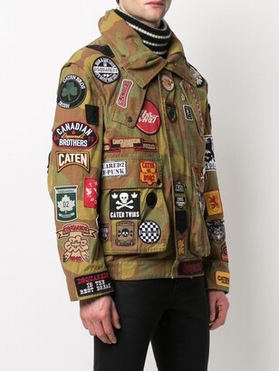 DSQUARED2 Camouflage-Print Military Jacket