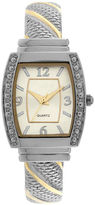 Thumbnail for your product : JCPenney FASHION WATCHES Womens Square Case Bangle Bracelet Watch