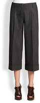 Thumbnail for your product : Michael Kors Cuffed Wool Flannel Culottes