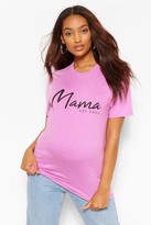 Thumbnail for your product : boohoo Maternity Mama Est 2020 Scribble Slogan T-Shirt