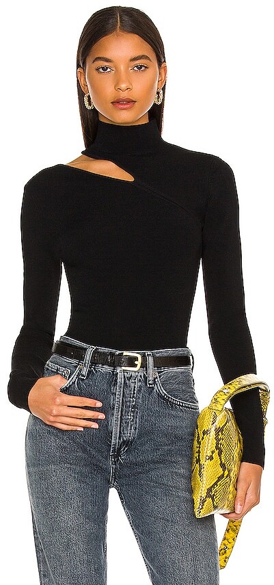 mock turtleneck blouse