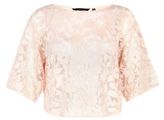 Thumbnail for your product : New Look Shell Pink Floral Burnout Kimono Sleeve Top