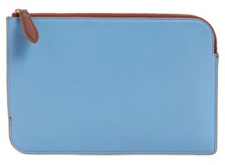 Diane von Furstenberg Medium Leather Zip Pouch - Blue