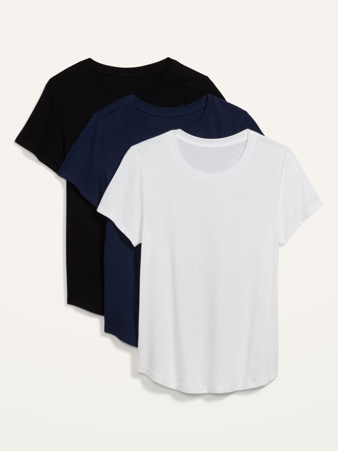 Old Navy EveryWear Crew-Neck T-Shirt 3-Pack for Women - ShopStyle