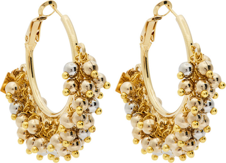 Rosantica Opulenza Two-tone Beaded Hoop Earrings