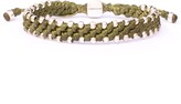 Thumbnail for your product : Harbour Uk Bracelets Eco-Friendly Men's Chunky Silver And Apple Green Waterproof Rope Bracelet - Green