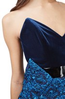 Thumbnail for your product : Topshop Women's Velvet & Jacquard Minidress