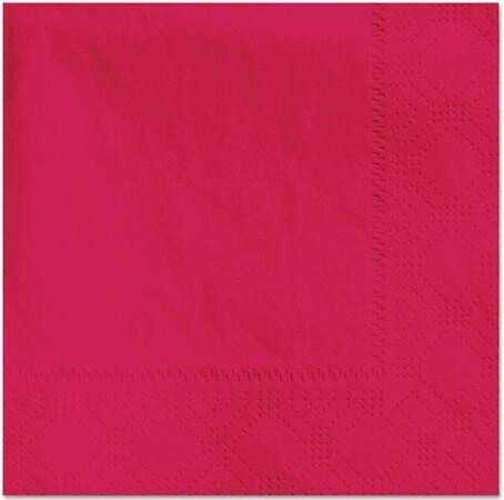 HOFFMASTER® Beverage Napkins, 2-Ply, 9 1/2 X 9 1/2, Red, 1000/carton