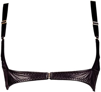 Something Wicked Montana Leather Open Cup Harness Bra