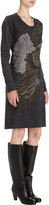 Thumbnail for your product : Maison Martin Margiela 7812 Maison Martin Margiela Feather Print Long Sleeve Dress
