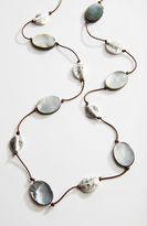 Thumbnail for your product : J. Jill Luminous Shell & Metal Station Necklace