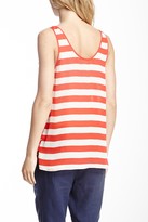 Thumbnail for your product : Michael Stars Striped Scoop Neck Pocket Silk Tank
