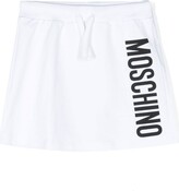 Thumbnail for your product : MOSCHINO BAMBINO White Logo Print Shorts - Kids - Spandex/Elastane/Cotton
