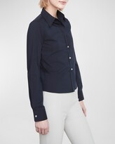 Slim-Fitted Button-Front Shirt 