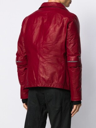 Isaac Sellam Experience Zip Front Leather Jacket