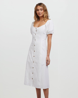 All About Eve Women's White Midi Dresses - Savanna Midi Dress