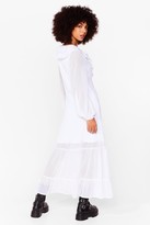Thumbnail for your product : Nasty Gal Womens Chiffon Long Sleeve Ruffle Maxi Dress - White - 10