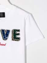 Thumbnail for your product : My Brand Kids sequin and crystal embellished love T-shirt