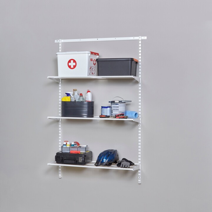Elfa 3 Shelf Starter Kit 90x30cm White ShopStyle Bookcases & Shelves