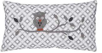 Taftan Owl Decoration Cushion 37 x 20cm (Grey)
