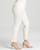 Thumbnail for your product : Eileen Fisher Plus Slim Ankle Jeans in Ecru