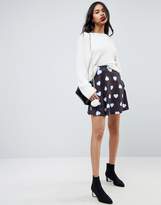 Thumbnail for your product : ASOS DESIGN Mini Skater Skirt in Heart Print
