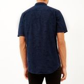 Thumbnail for your product : River Island Mens Blue western print short sleeve shirt