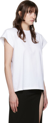 Magda Butrym White Shoulder Pads T-Shirt