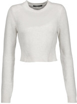 Thumbnail for your product : Derek Lam Cropped Cashmere And Cotton-Blend Sweater