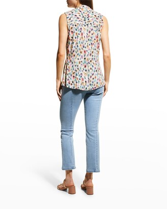 Nic+Zoe Have A Seat Printed V-Neck Tank