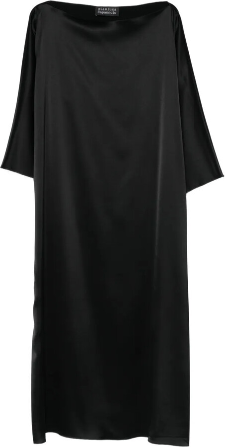 Laura boat-neck midi dress