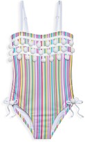 Thumbnail for your product : Stella Cove Little Girl's & Girl's Striped Rainbow Pom-Pom Swimsuit