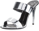 Thumbnail for your product : Giuseppe Zanotti Metallic Slide High-Heel Sandal, Gray