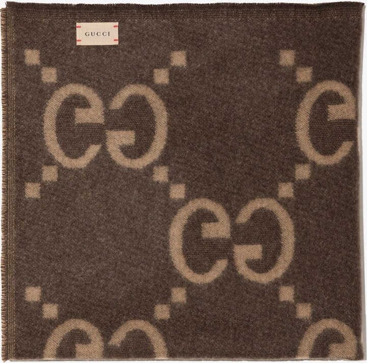 Baby Cashmere Blanket in Brown - Gucci Kids