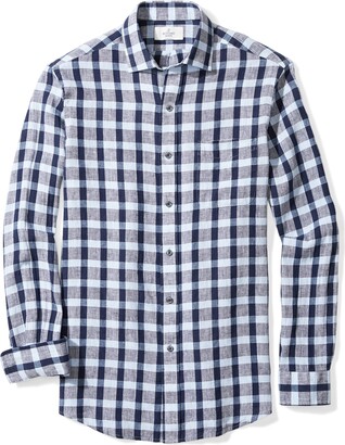 Buttoned Down Amazon Brand Men's Classic Fit Spread-Collar Dress Casual Shirt