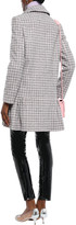 Thumbnail for your product : Love Moschino Pleated Button-embellished Wool-blend Felt Coat