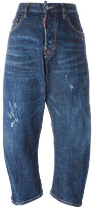 DSQUARED2 Kawaii whiskered jeans - women - Cotton/Calf Leather/Polyester/Spandex/Elastane - 42