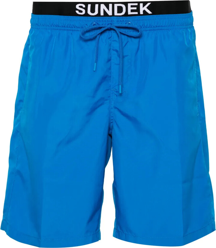 Sundek Logo-Appliqué Layered Swim Short