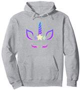 Thumbnail for your product : Unicorn Face Hoodie Sweater with Eyelashes