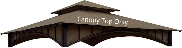 APEX GARDEN Replacement Canopy Top for Model #D-GZ136PST-N Summer Breeze Soft Top 10 ft. x 10 ft. 2-Tier Gazebo Tan