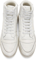 Thumbnail for your product : Saint Laurent Off-White Used-Look SL24 Sneakers