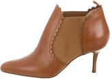 Thumbnail for your product : Oscar de la Renta Leather Pointed-Toe Ankle Boots