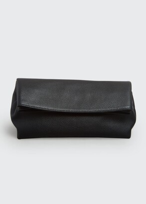 Gabriela Hearst Phoebe Fold-Over Leather Clutch Bag
