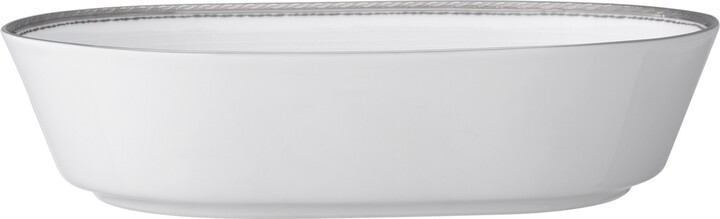 Noritake Whiteridge Platinum Oval Vegetable Bowl, 32 Oz.