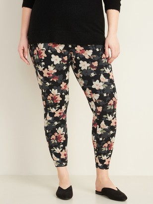 High-Waisted Elevate 7/8-Length Floral Compression Leggings for