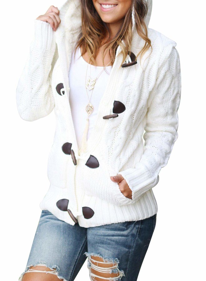Womens plus size white cardigan Clearance
