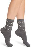 Thumbnail for your product : Nordstrom Crystal Flower Crew Socks