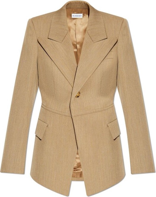 Burberry Single Breasted Tailored Blazer